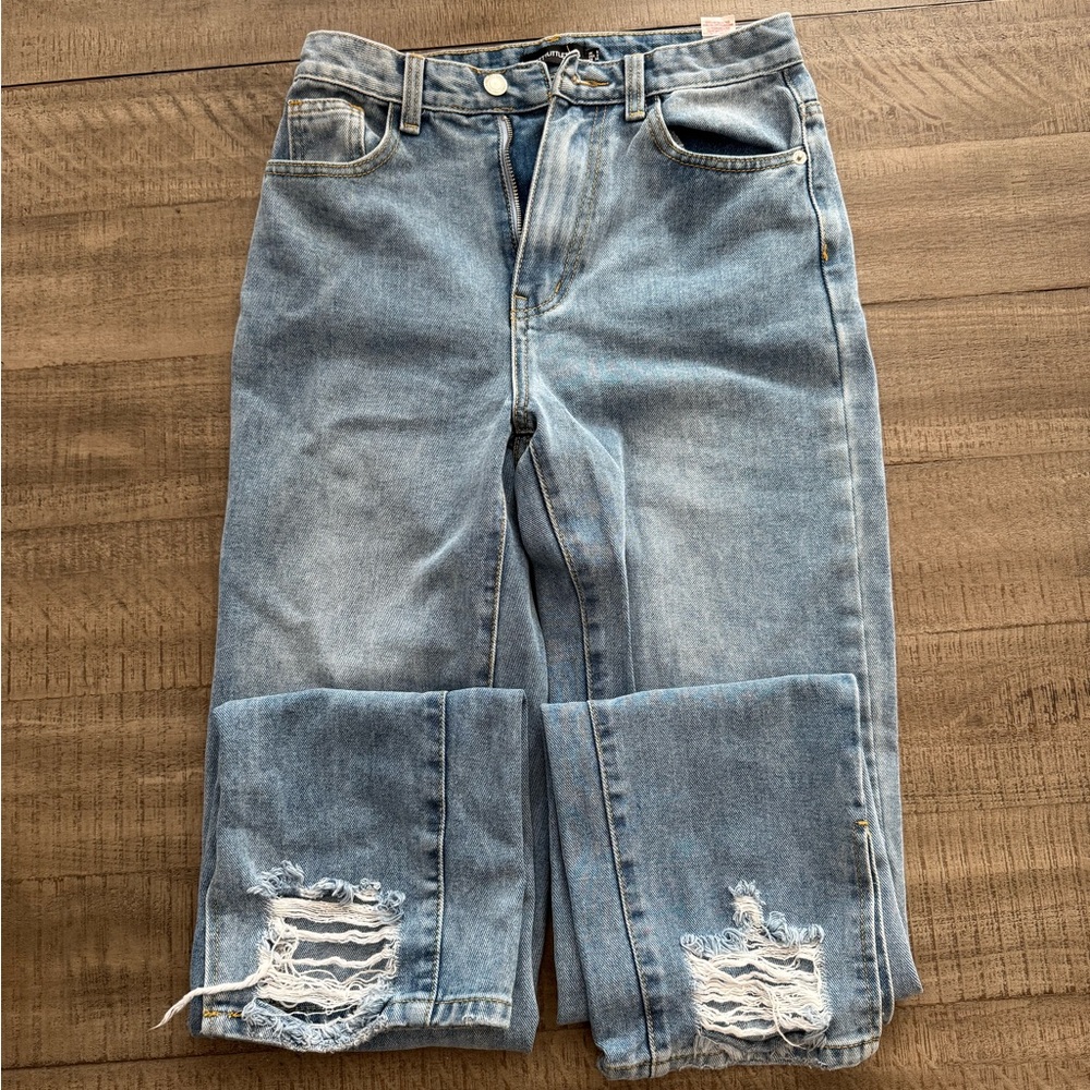 NWOT PrettyLittleThing Light Blue Flare Jeans